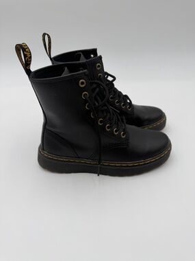 Women’s Dr. Martens Zavala Black Leather Combat Boot Sz 6